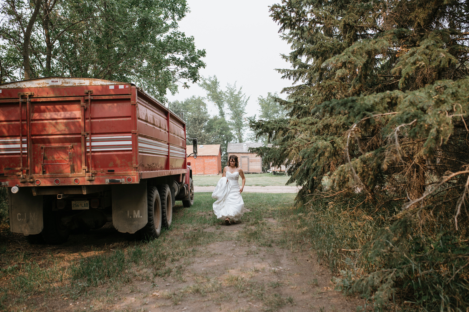 humboldt saskatchewan summer wedding bride and groom first look