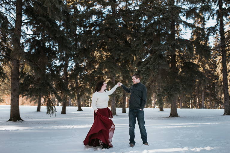 saskatoon winter couples photography session