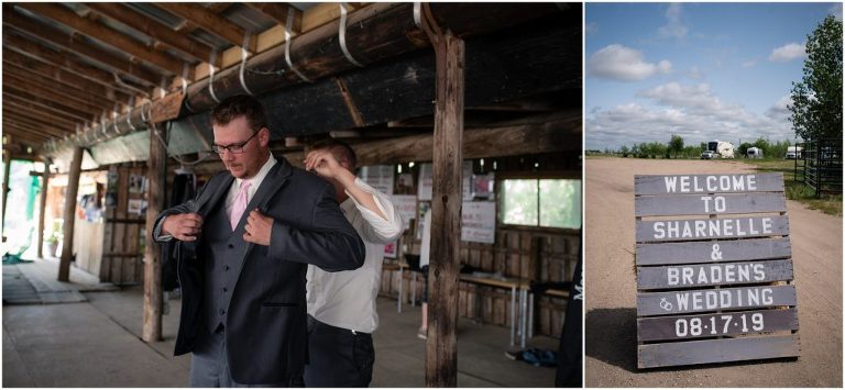 groom getting ready, ok corral saskatchewan